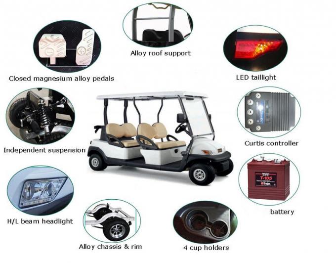 Тип багги топлива сертификата КЭ гольфа электрических пассажиров модели 4 тележек гольфа белых дешевое для продажи