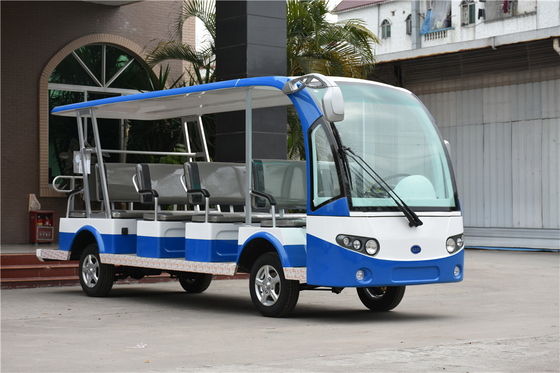 Colorful 5KW Low Speed Electric Sightseeing Car With 14 Seats